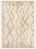 Zigzag Nomad washable rug, rectangle shape, top view