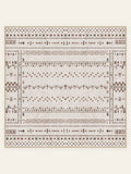 Waschbarer Teppich Suzani Bloom, quadratische Form, Draufsicht