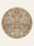 Mosaic Garden washable rug, round shape, top view
