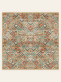 Tapis lavable Mosaic Garden, forme carrée, vu de dessus