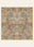 Mosaic Garden washable rug, square shape, top view