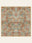 Mosaic Garden washable rug, square shape, top view