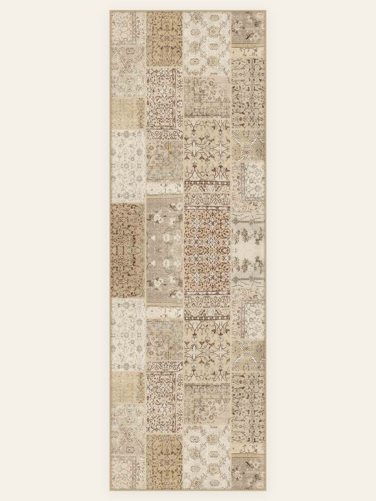 Alfombra de pasillo lavable Patchwork Fade, vista superior
