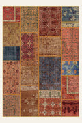 Patchwork Bazaar washable rug, rectangle shape, top view