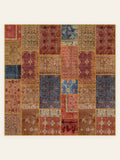 Tapis lavable Patchwork Bazaar, forme carrée, vu de dessus