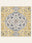 Golden Medallion washable rug, square shape, top view