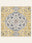 Golden Medallion washable rug, square shape, top view