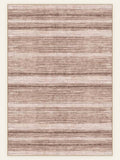 Rosewood Stripe washable rug, rectangle shape, top view