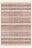 Tapis lavable Rosewood Stripe, forme rectangulaire, vu de dessus