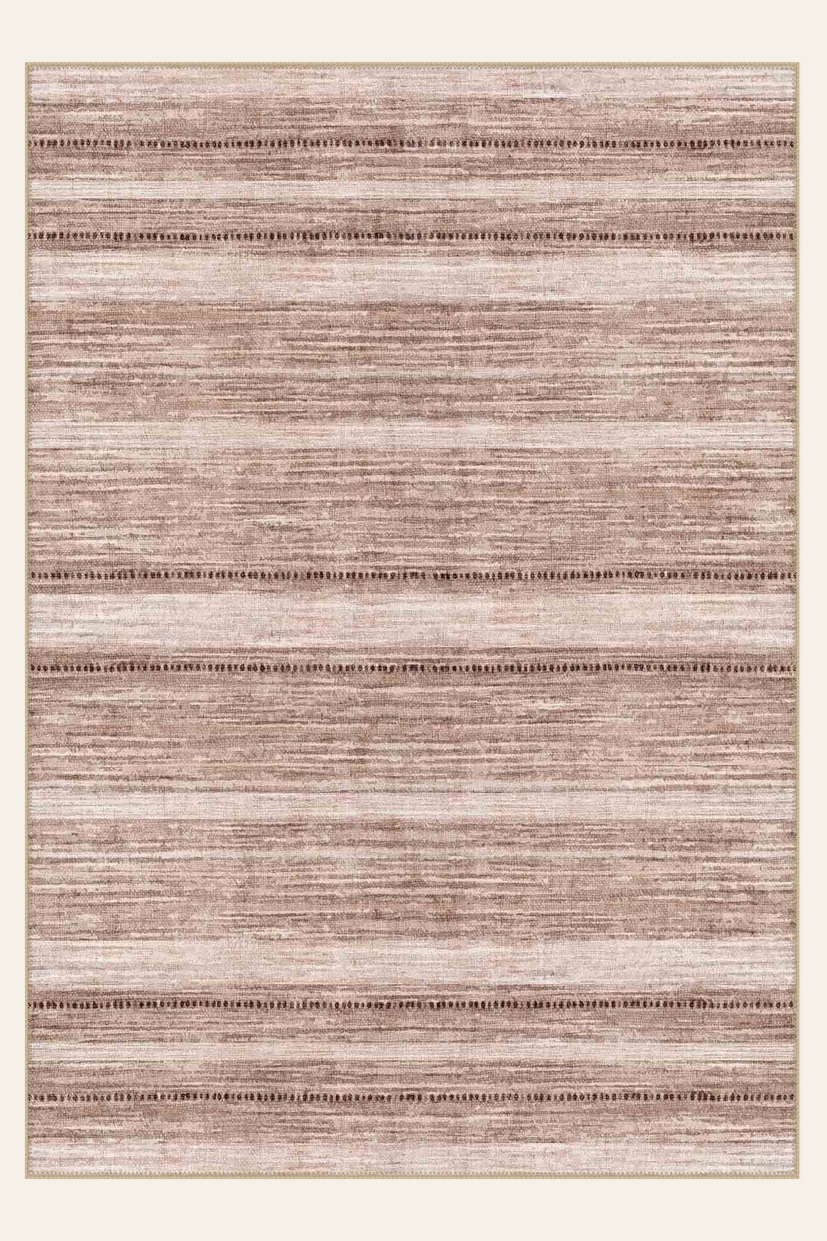 Rosewood Stripe washable rug, rectangle shape, top view