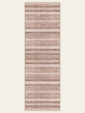 Rosewood Stripe washable rug, runner shape, top view