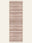 Rosewood Stripe washable rug, runner shape, top view