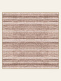 Tapis lavable Rosewood Stripe, forme carrée, vu de dessus