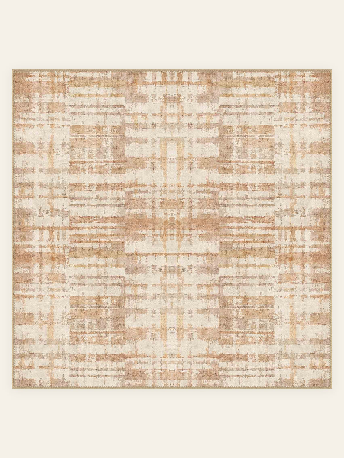 Alfombra lavable Sandstone Weave, forma cuadrada, vista superior