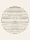 Linen Lines washable rug, round shape, top view