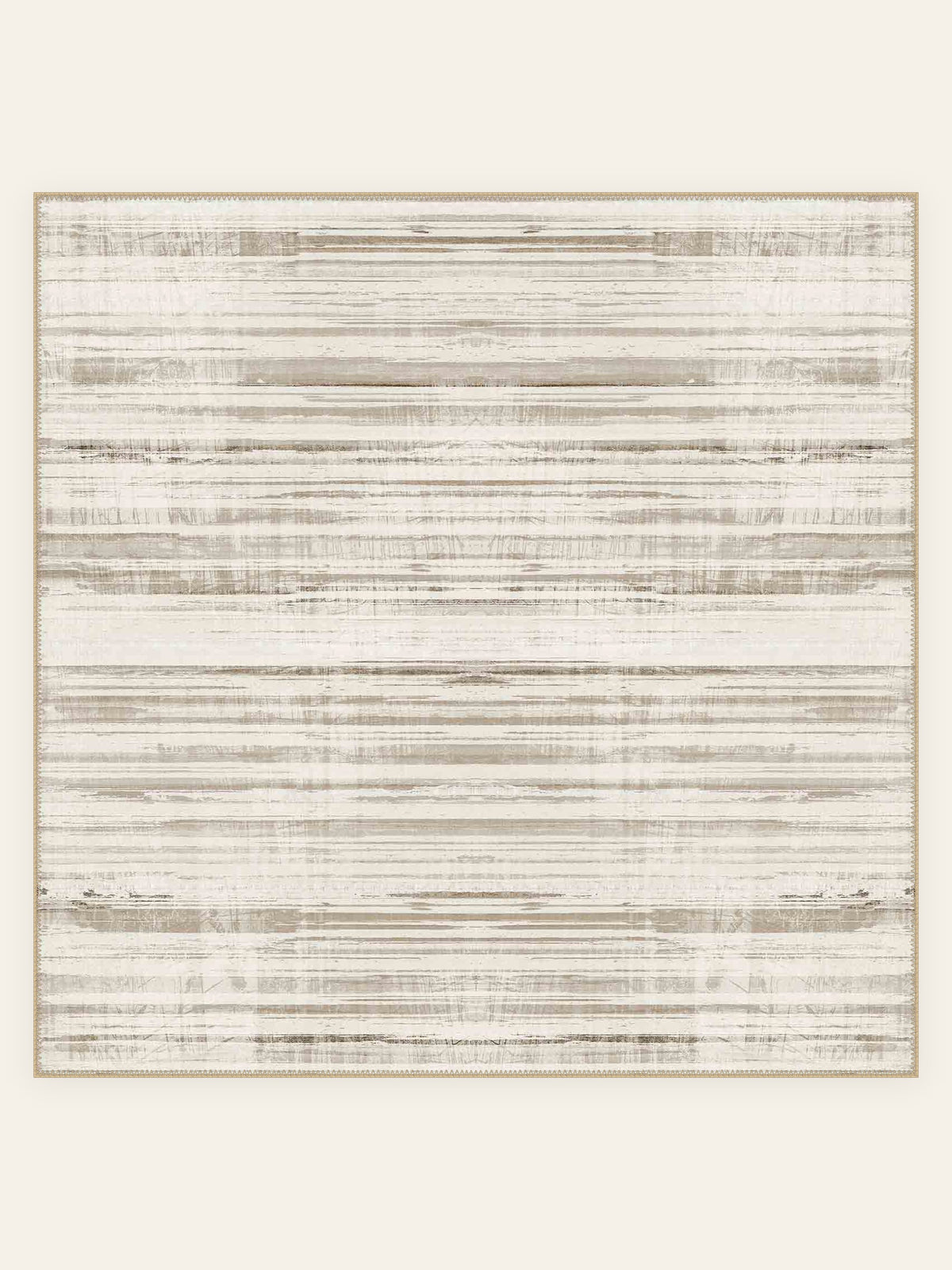 Tapis lavable Linen Lines, forme carrée, vu de dessus
