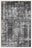 Tapis lavable Graphite Wash, forme rectangulaire, vu de dessus