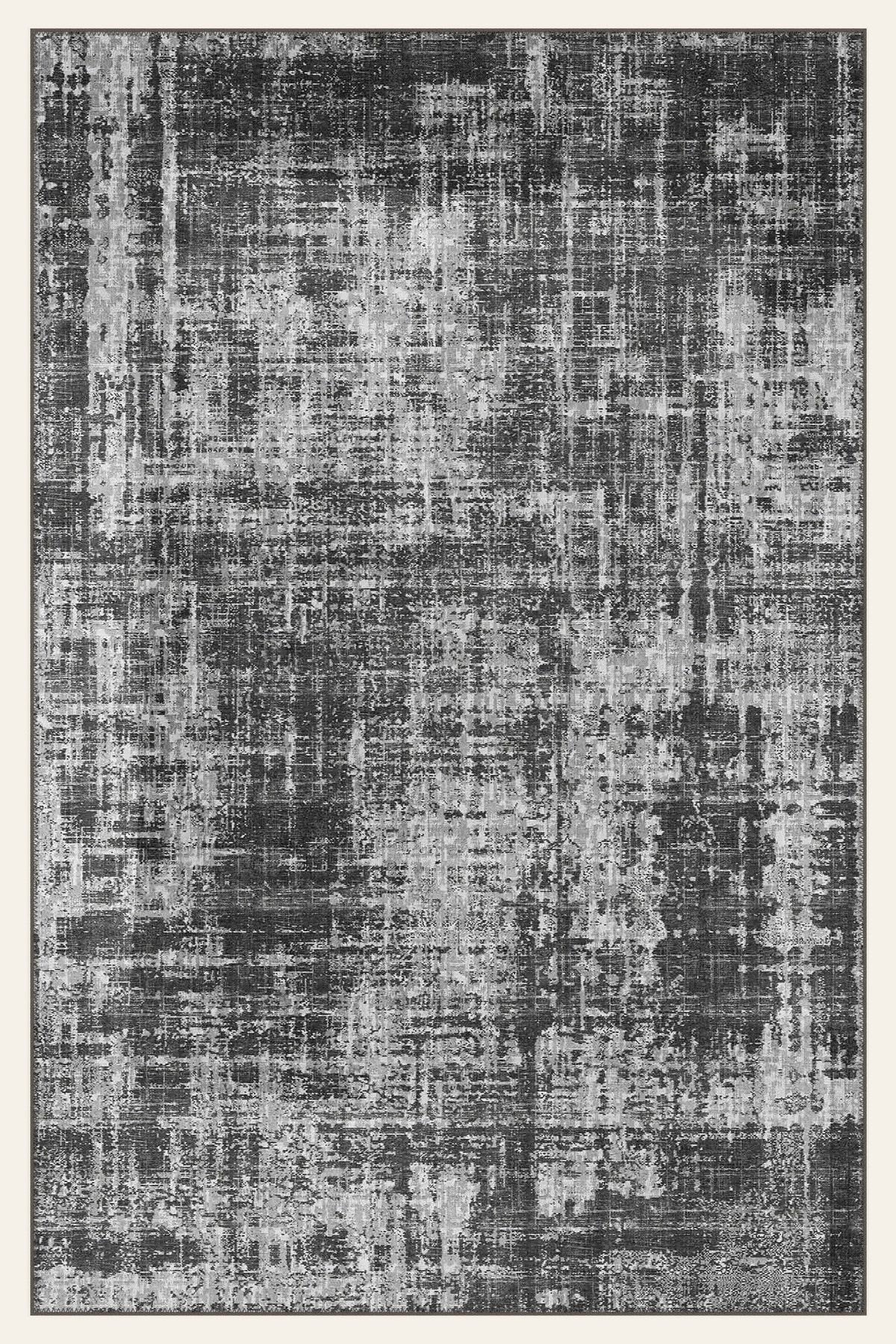 Tapis lavable Graphite Wash, forme rectangulaire, vu de dessus