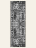 Graphite Wash washable rug, runner shape, top view