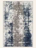 Indigo Storm washable rug, rectangle shape, top view