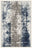 Tapis lavable Indigo Storm, forme rectangulaire, vu de dessus