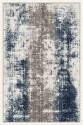 Wasbaar vloerkleed Indigo Storm, rechthoekige vorm, bovenaanzicht