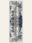 Indigo Storm washable rug, runner shape, top view