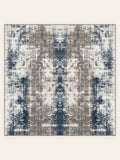 Waschbarer Teppich Indigo Storm, quadratische Form, Draufsicht