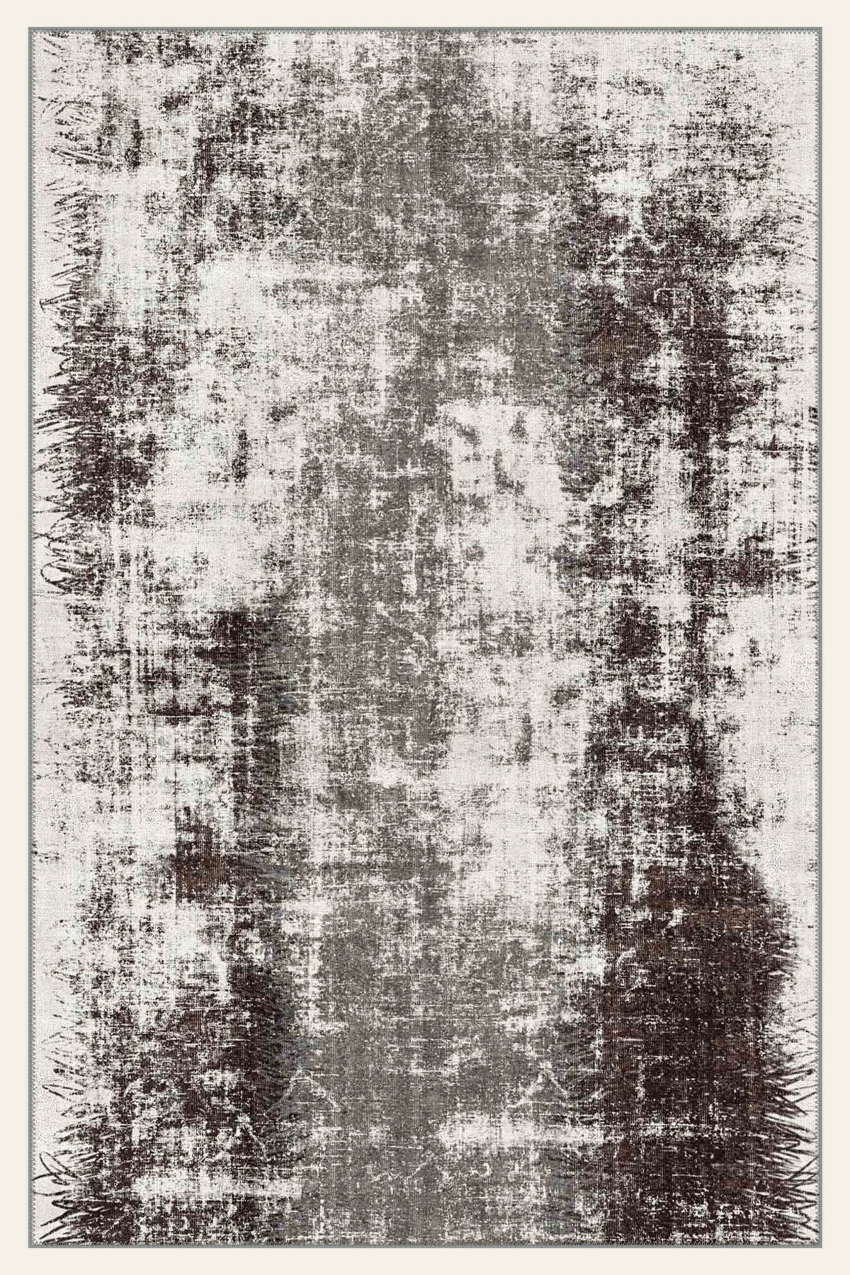 Umber Storm washable rug, rectangle shape, top view