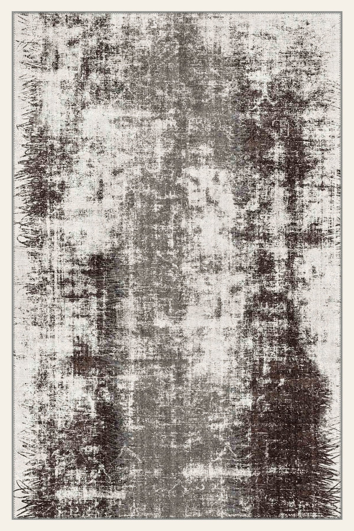 Umber Storm washable rug, rectangle shape, top view