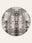 Umber Storm washable rug, round shape, top view