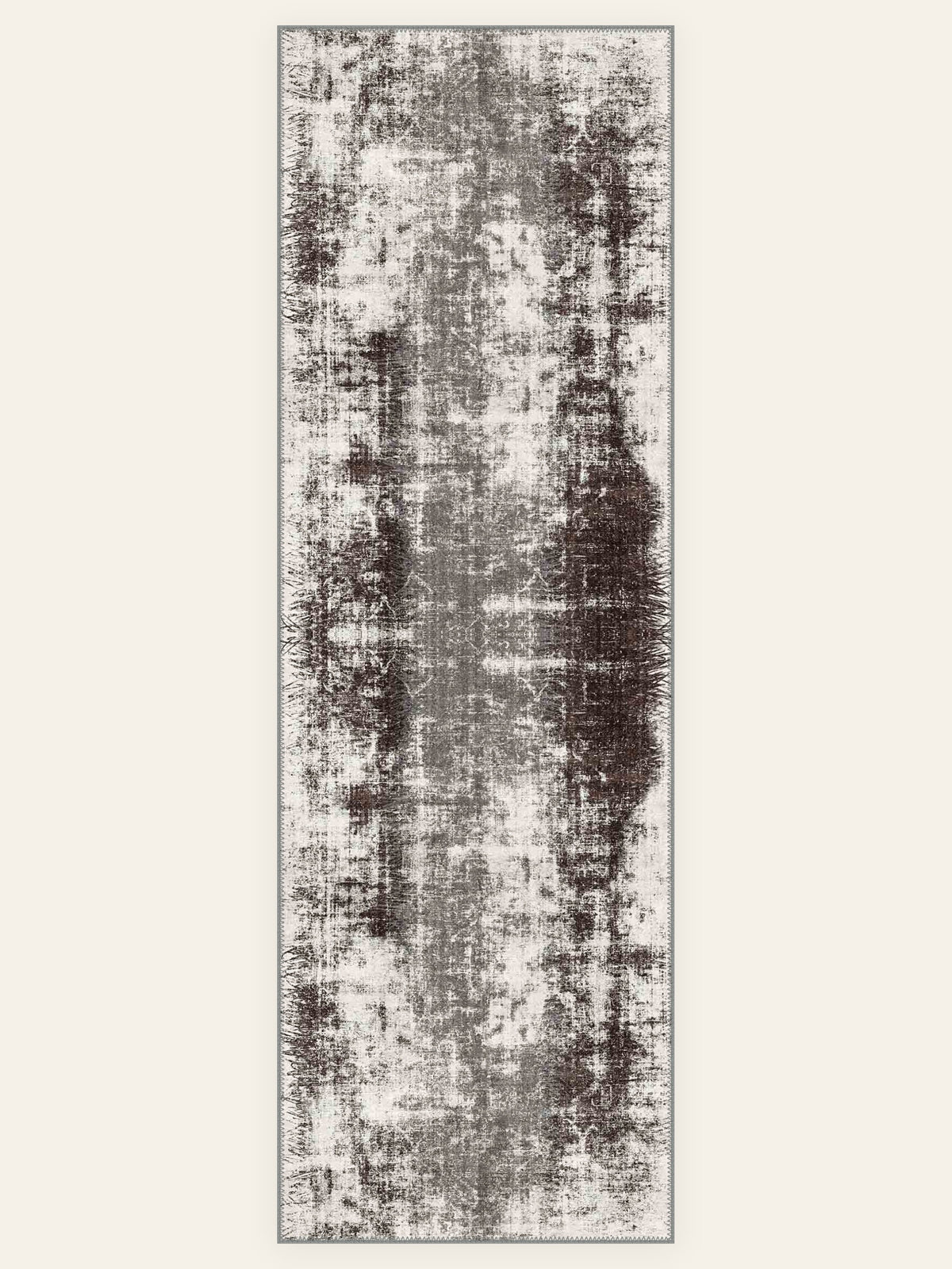 Alfombra de pasillo lavable Umber Storm, vista superior