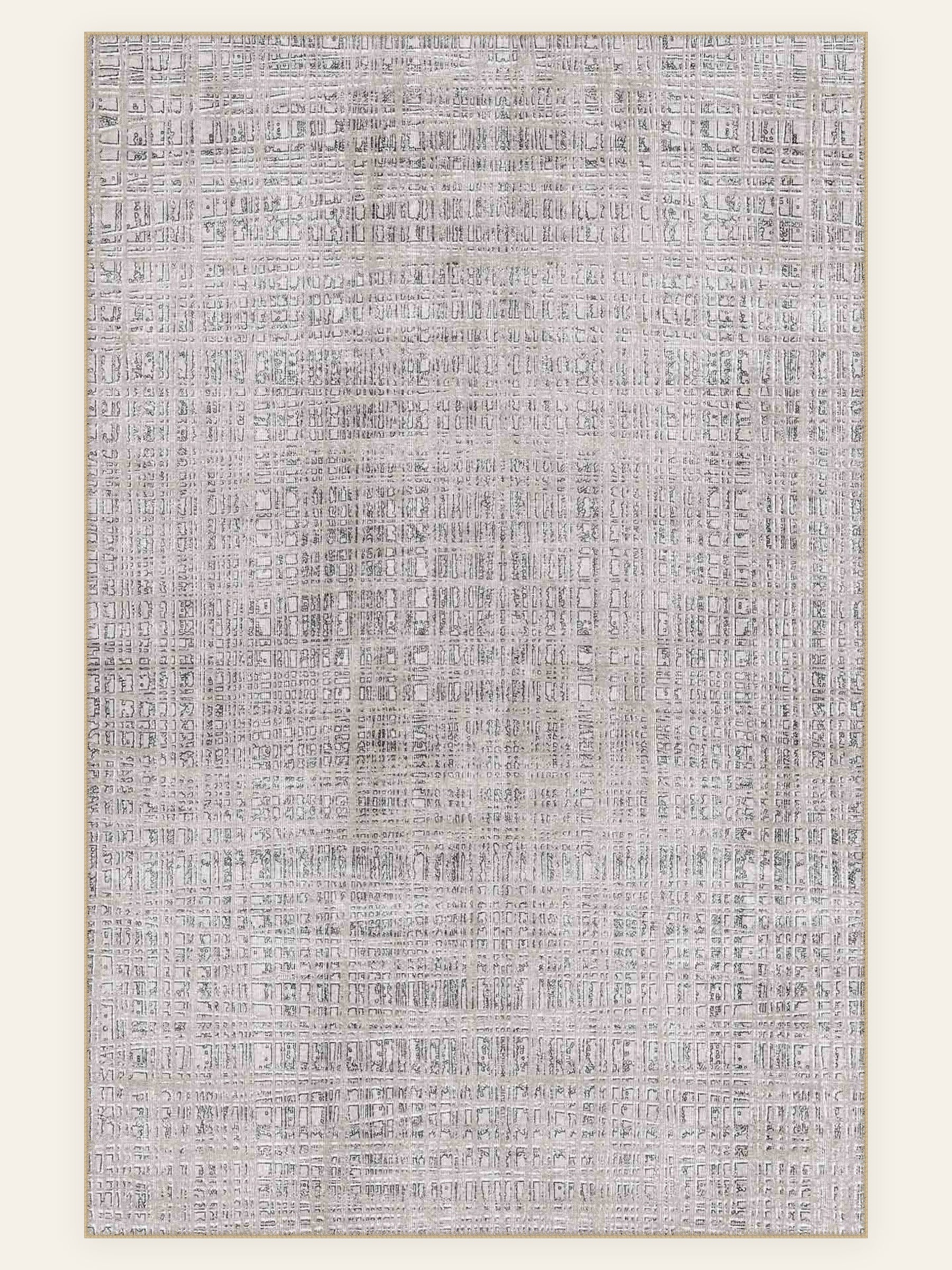 Lilac Weave washable rug, rectangle shape, top view