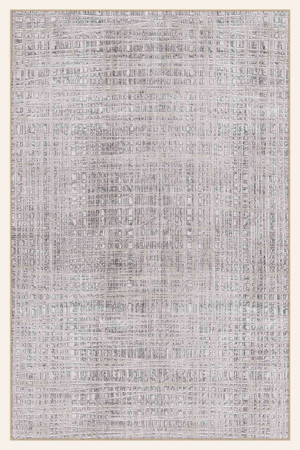 Lilac Weave washable rug, rectangle shape, top view