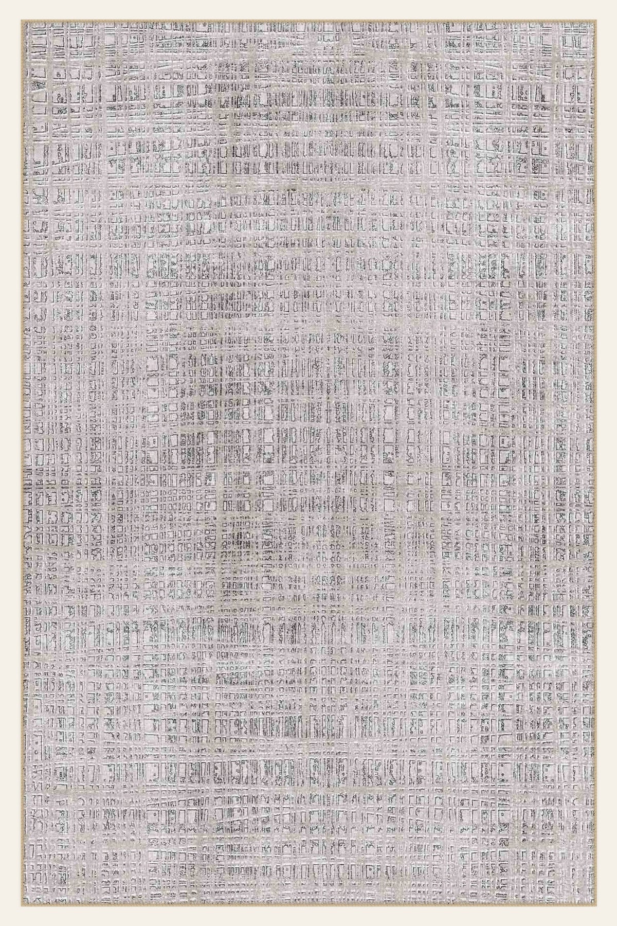 Lilac Weave washable rug, rectangle shape, top view