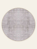 Lilac Weave washable rug, round shape, top view
