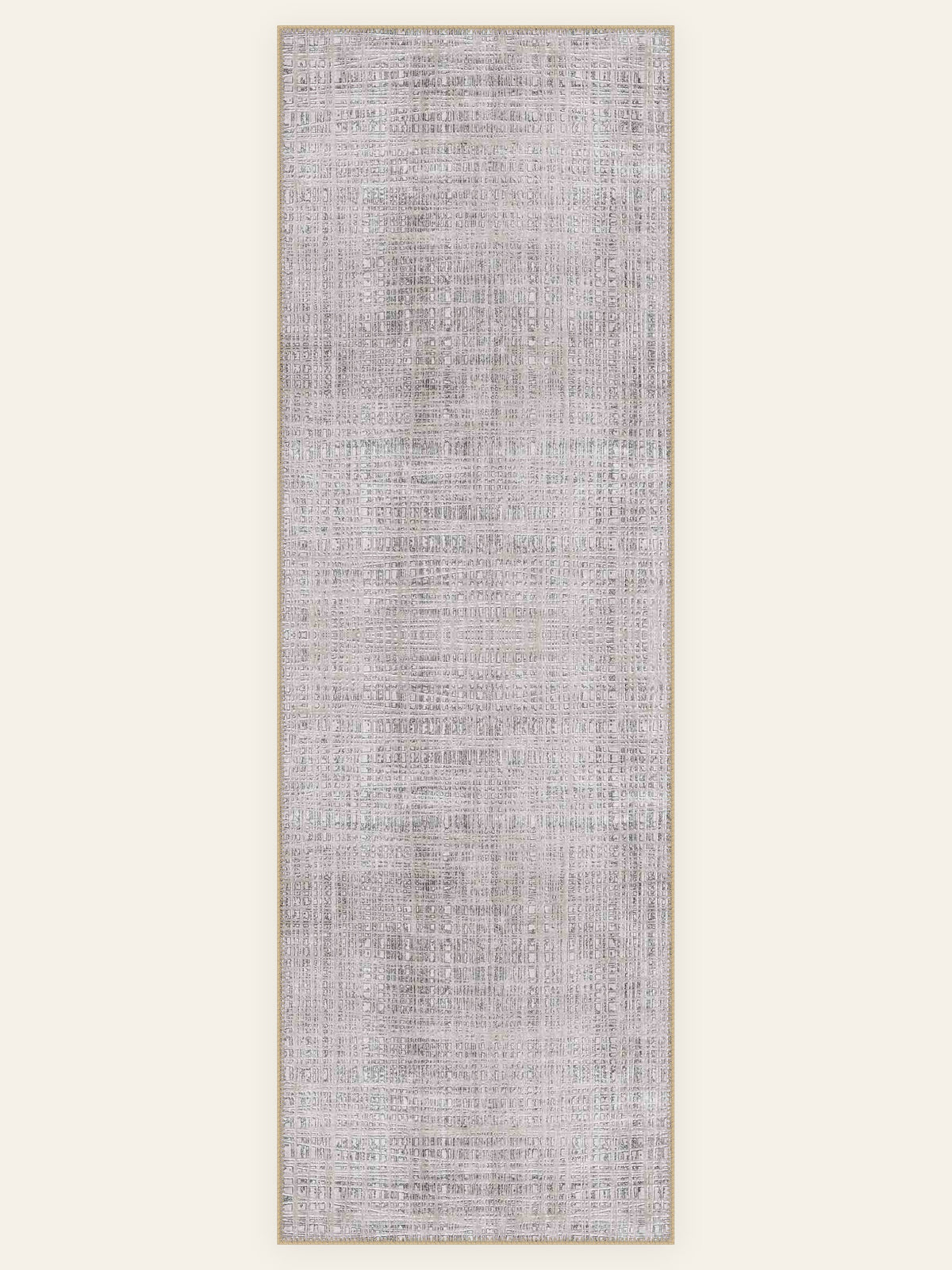 Lilac Weave washable rug, runner shape, top view