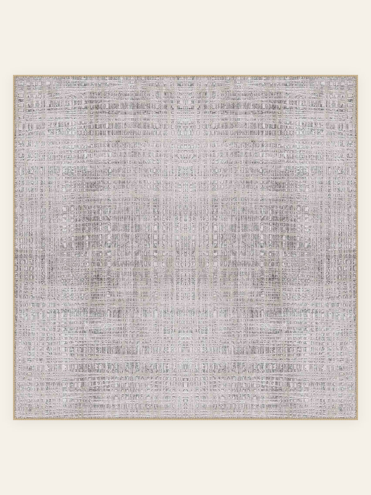 Tapis lavable Lilac Weave, forme carrée, vu de dessus