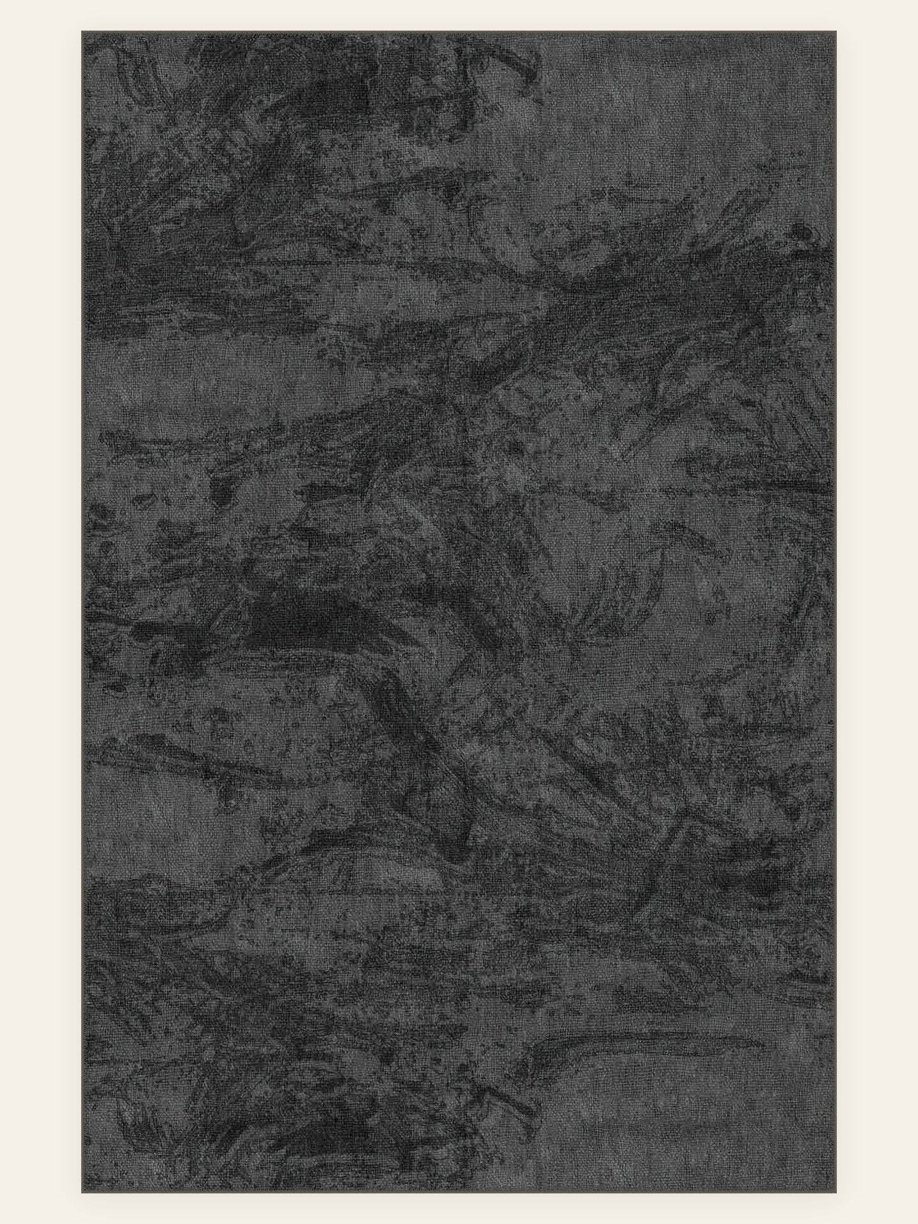 Onyx Marble washable rug, rectangle shape, top view