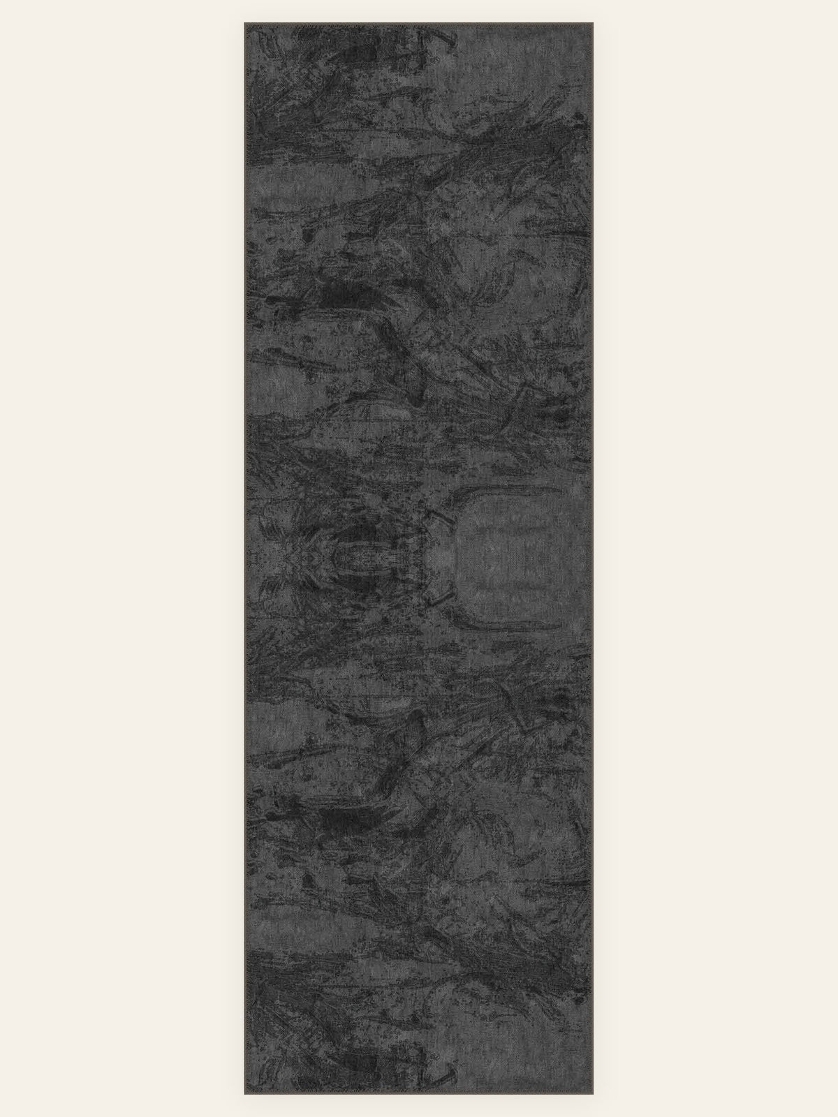Onyx Marble washable rug, runner shape, top view