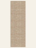 Caramel Plaid washable rug, runner shape, top view