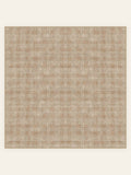 Caramel Plaid washable rug, square shape, top view