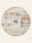 Bauhaus Patch washable rug, round shape, top view