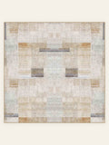 Waschbarer Teppich Bauhaus Patch, quadratische Form, Draufsicht