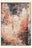 Ashfield Terracotta Multi washable rug, rectangle shape, top view