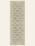 Sage Trellis washable rug, runner shape, top view