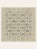 Tapis lavable Sage Trellis, forme carrée, vu de dessus