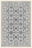 Indigo Trellis washable rug, rectangle shape, top view
