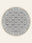 Indigo Trellis washable rug, round shape, top view