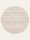 Berber Diamond washable rug, round shape, top view